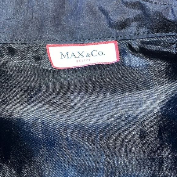 ✨ MAX & Co. Active Wrap Trench Coat M Black Rare Vintage Pre-owned Excellent✨ - Picture 14 of 16